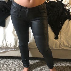 Free People Faux Leather Moto Pants